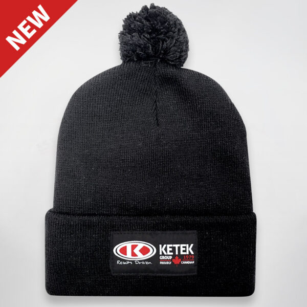 Ketek-Group-Proudly-Canadian-toque-hat-black-with-pompom-NEW